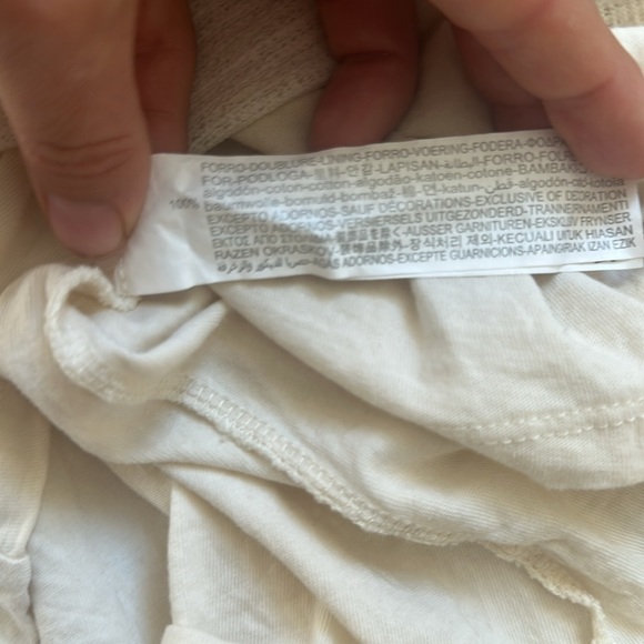 Zara Kids Girls Cap Ruffle Sleeve Dress in white /ivory Size 11/12 - Picture 4 of 5